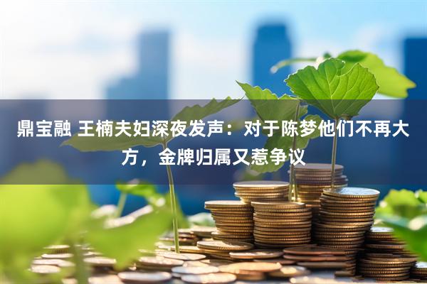 鼎宝融 王楠夫妇深夜发声：对于陈梦他们不再大方，金牌归属又惹争议